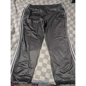 Active Joe Gray Track Pants with White Stripe Detail and Zippers at Hem Sz XL A2